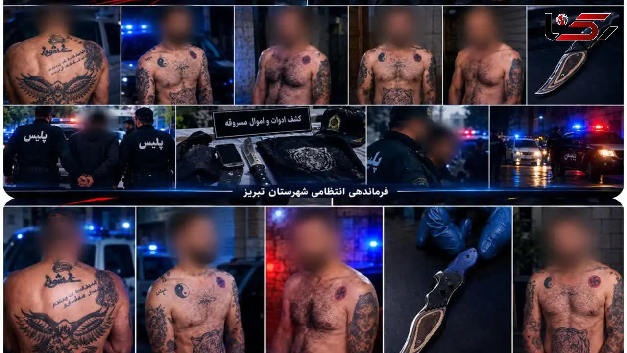 دستگیری 8 شرور، سارق و مالخر در تبریز؛ کشف سلاح‌های سرد