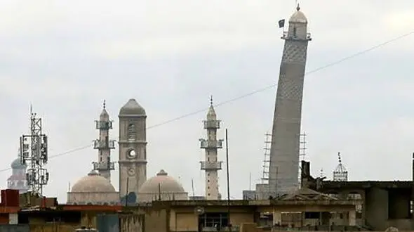 داعش مسجد جامع تاریخی موصل را منفجر کرد+ فیلم و عکس