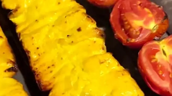 طرز تهیه جوجه کباب زعفرانی کاردی یا برگی + فیلم