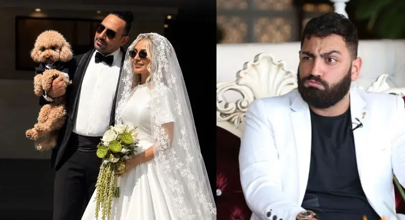 عکس و فیلم/ نگاهی به مراسم مجلل ازدواج سامان گوران بازیگر ایرانی و همسر زیبایش / از حضور نفیسه روشن با لباس فوق لاکچری تا حضور مهران غفوریان با پیرهن کژوال