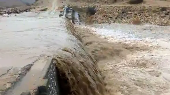 فیلم افزایش حجم آب رودخانه بنگو پس از بارندگی