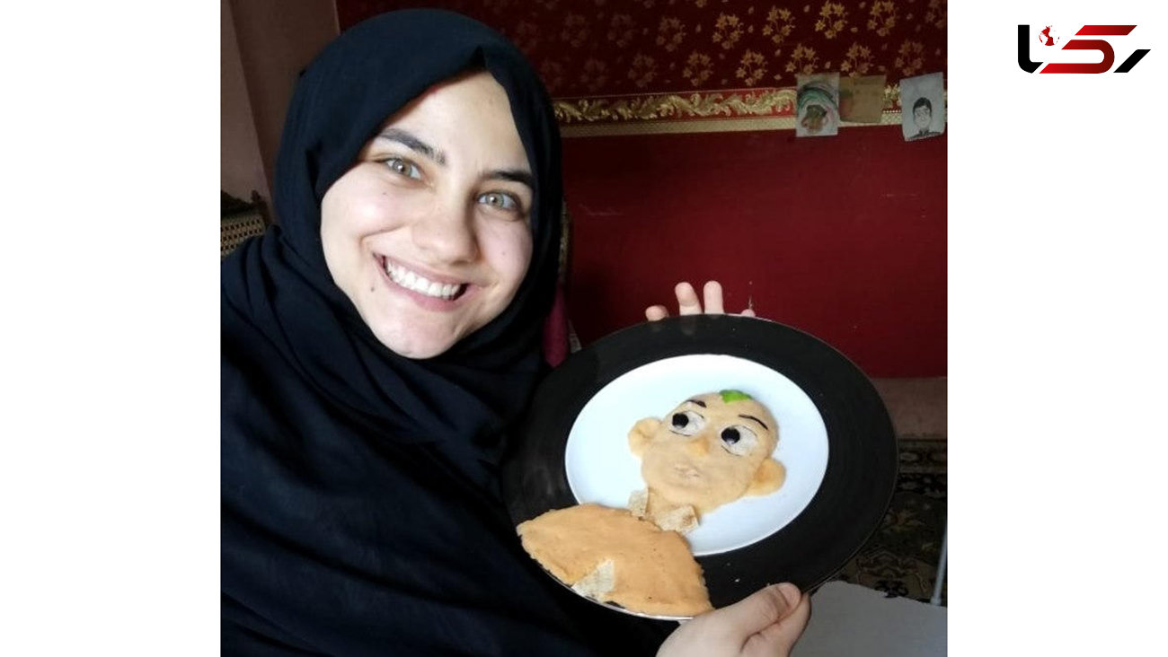 دختری که با تزئین کارتونی غذاها کودکان را از کرونا دور می کند!