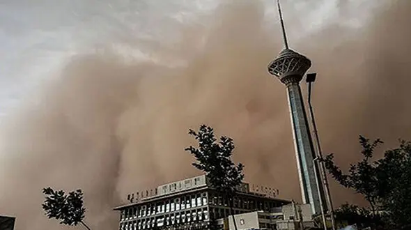 وزش باد شدید و خیزش گرد و خاک در تهران