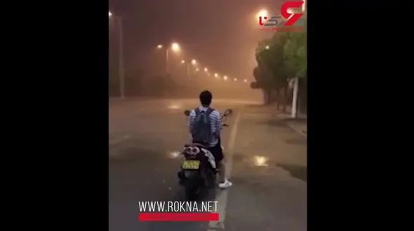 فیلم ساختگی از یک باران سیل آسای عجیب + تصویر