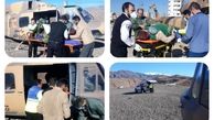 پرواز  نجات بخش بالگرد اورژانس هوانیروز در ارتفاعات کوههای الموت قزوین»