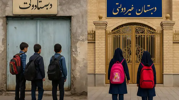 آموزش و پرورش مدیران مدارس را به شرخر تبدیل کرده تا دائما به وصول چک والدین فکر کنند! / حتی نظام های سرمایه داری هم مدارسی مثل مدارس غیردولتی ایران ندارند