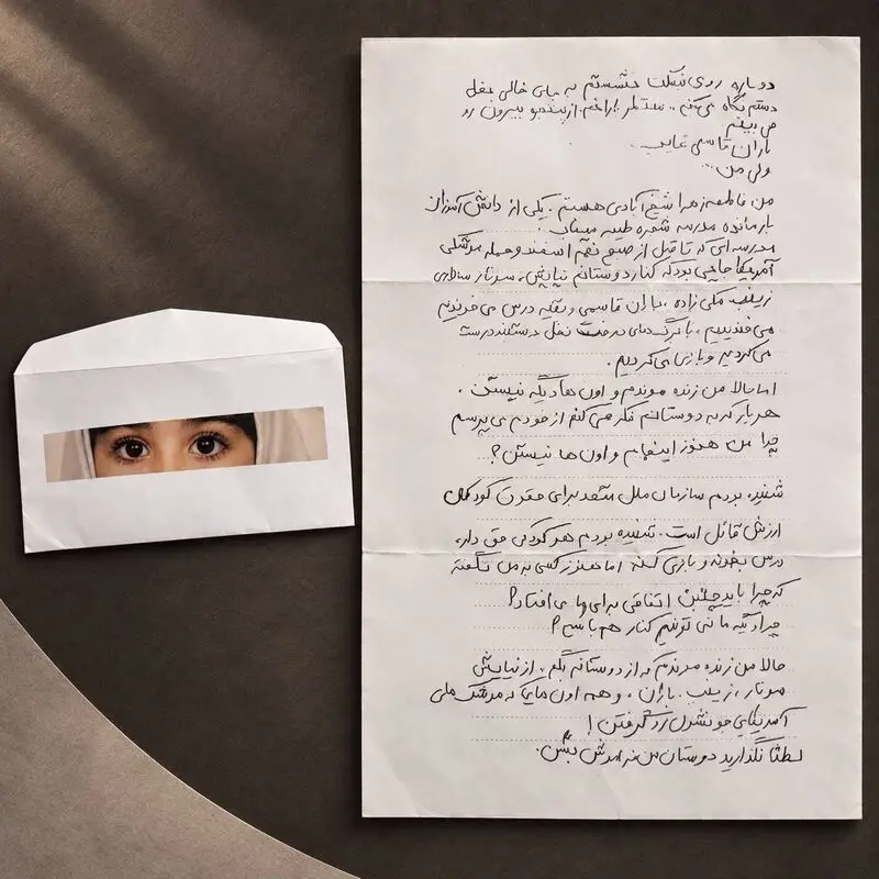 تصویر غم انگیز از نامه فاطمه یکی از شهدای مدرسه میناب / عراقچی انتشار داد