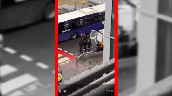 فیلم مصدوم شدن ۲۱ نفر در سرقت فرودگاه هیترو