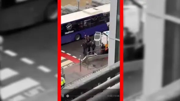 فیلم مصدوم شدن ۲۱ نفر در سرقت فرودگاه هیترو