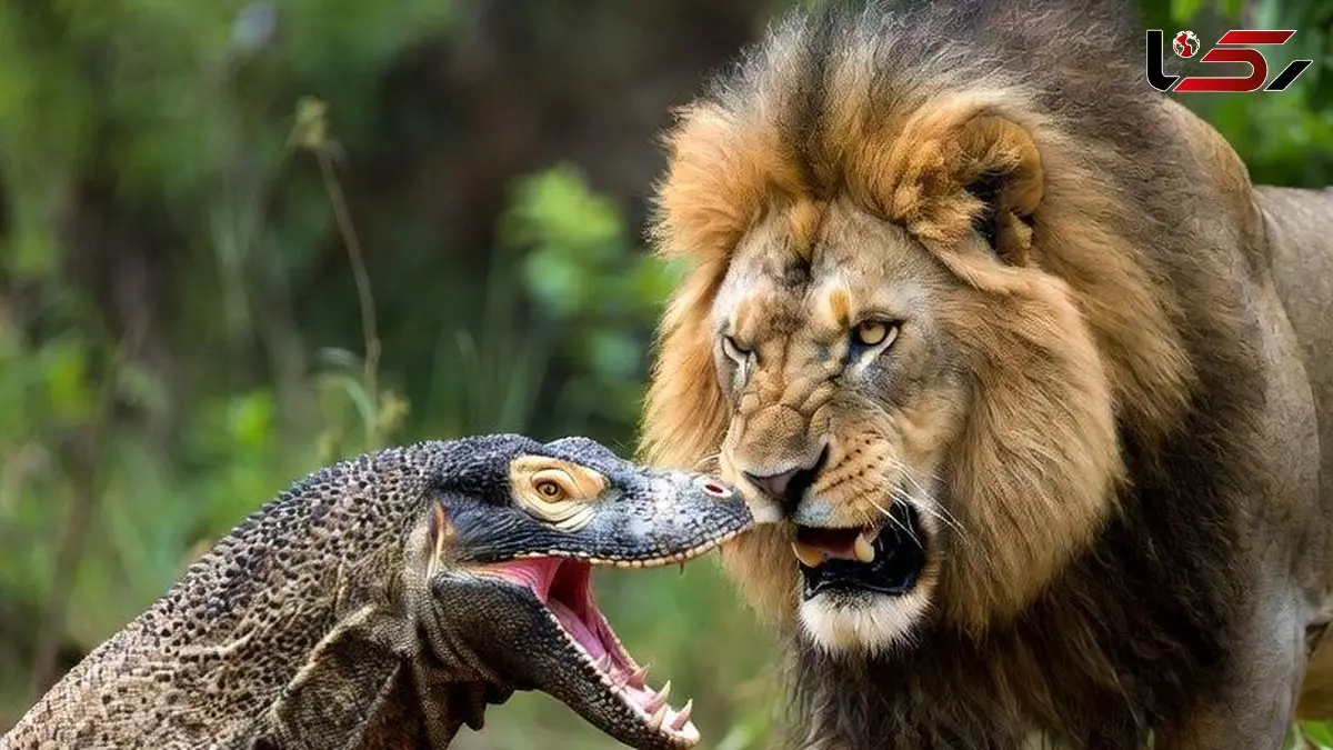 فیلم/ درس هایی از طبیعت؛ مستند حیات وحش/حمله بی رحمانه اژدهای کومودو وحشی به شیر سلطان جنگل/ در طبیعت هیچ پادشاهی ابدی نیست 