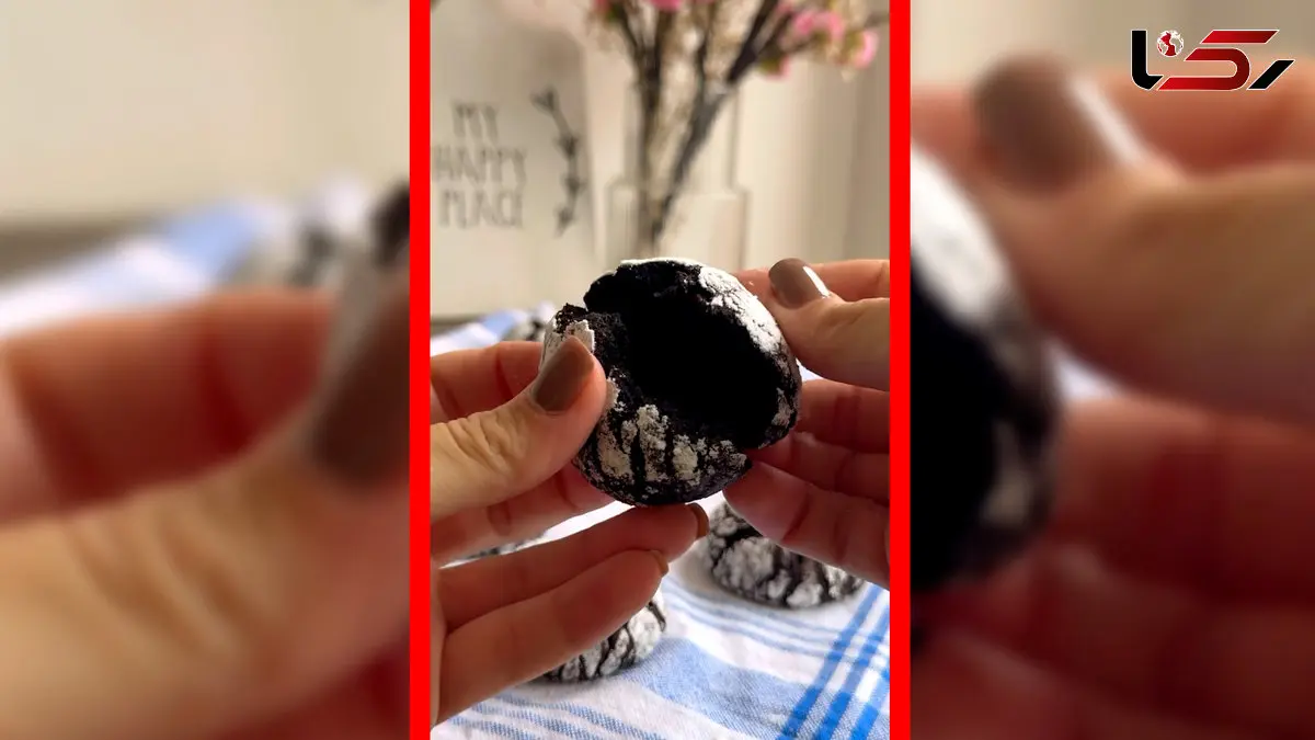 فیلم طرز تهیه کوکی شکلاتی ترک دار خانگی