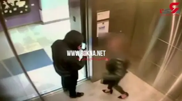 کیف قاپی وحشیانه از زن جوان در آسانسور + فیلم