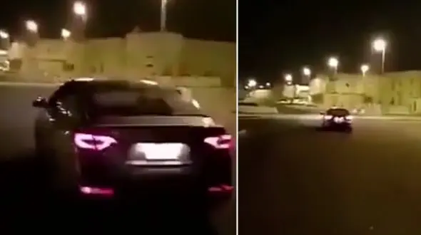 اقدام عجیب مرد عرب با خودروی گران قیمتش + فیلم