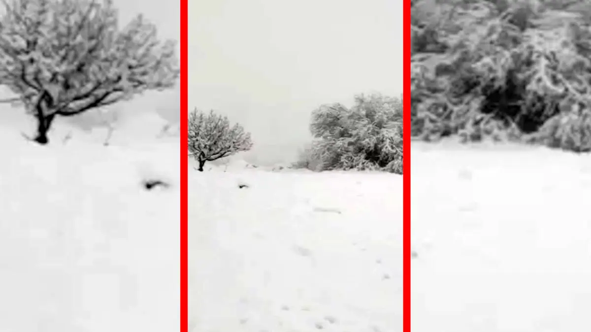 فیلم جلوه های زمستانی روستای کرفت در خفر