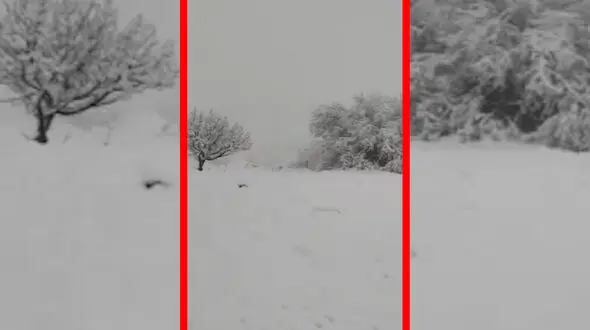 فیلم جلوه های زمستانی روستای کرفت در خفر