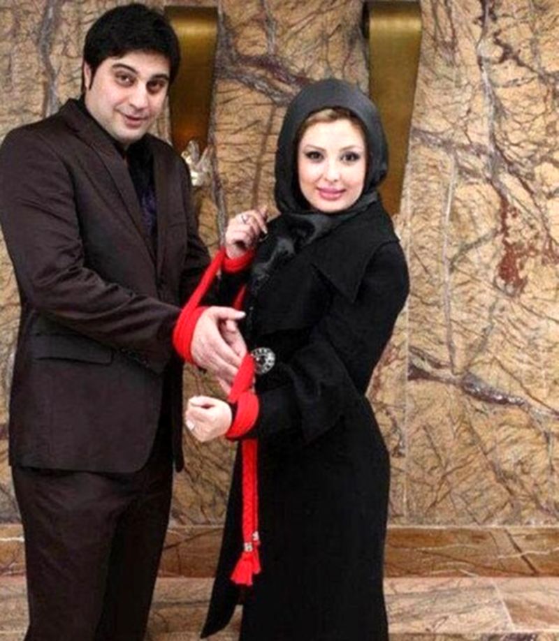 نیوشا ضیغمی و همسرش