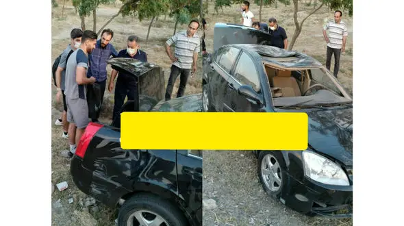 تصادف هافبک سرشناس تیم فوتبال تراکتور + عکس های صحنه وحشتناک