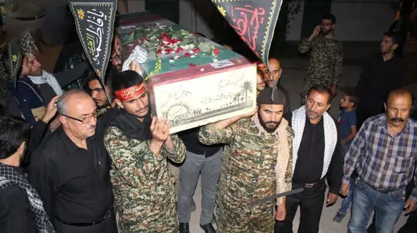  تشییع پیکر مطهر شهید محمد مویدی در شیراز + فیلم