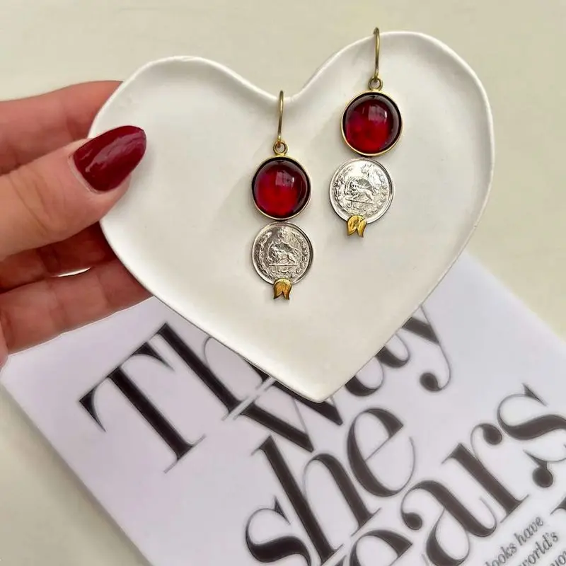 گوشواره یلدایی | 25 گوشواره یلدایی از انار تا هندوانه طلا یا بدلی و کاموایی برای شب چله عروس