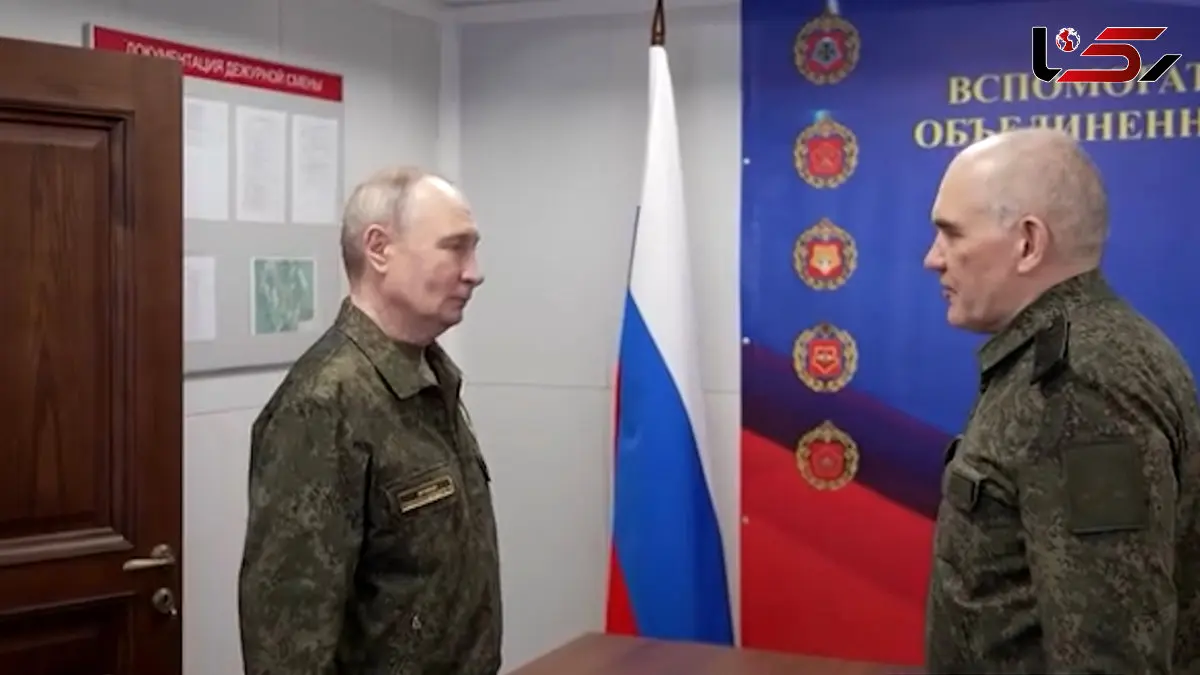 فیلم حضور رئیس‌جمهور روسیه در مرکز نظامی