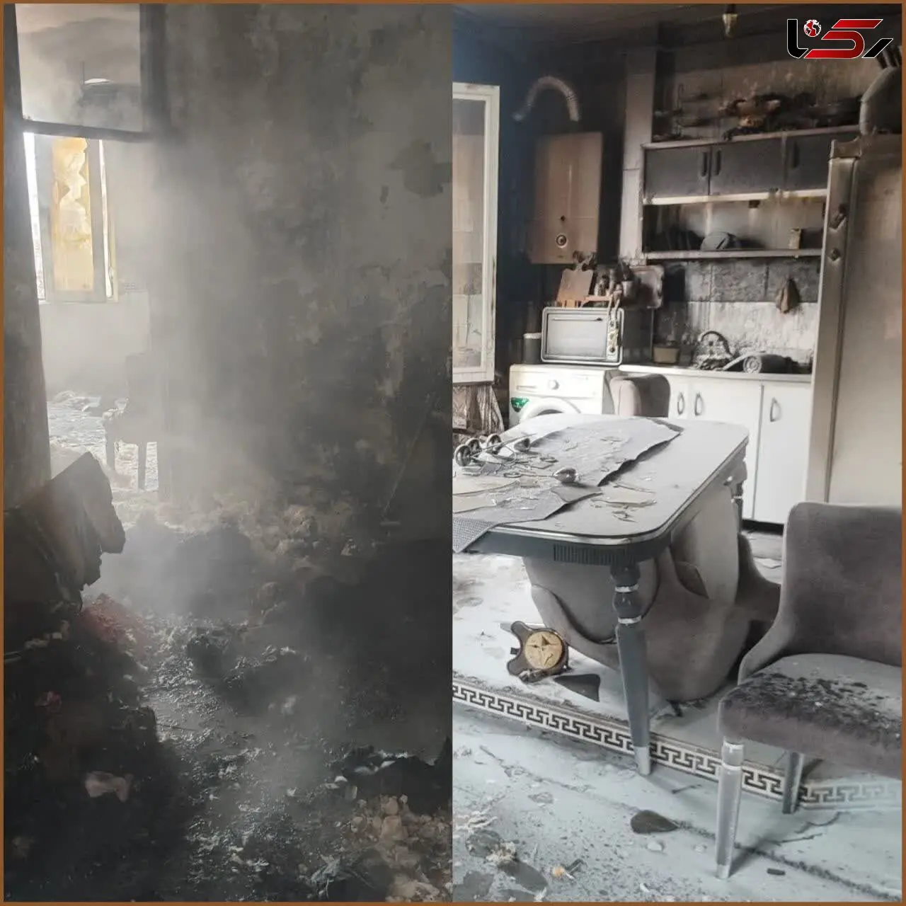 آتش سوزی مرگبار ساختمان مسکونی در کرمانشاه 