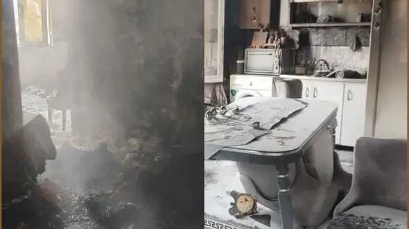 آتش سوزی مرگبار ساختمان مسکونی در کرمانشاه 