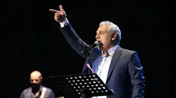 فیلم باشکوه ترین آواز مهران مدیری ! /  آهنگ با تیر مژگان میزنی دلها را با خود برد !