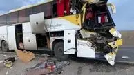 تصادف خونین اتوبوس با تریلی در جاده سبزوار / ۲۸ نفر مصدوم شدند