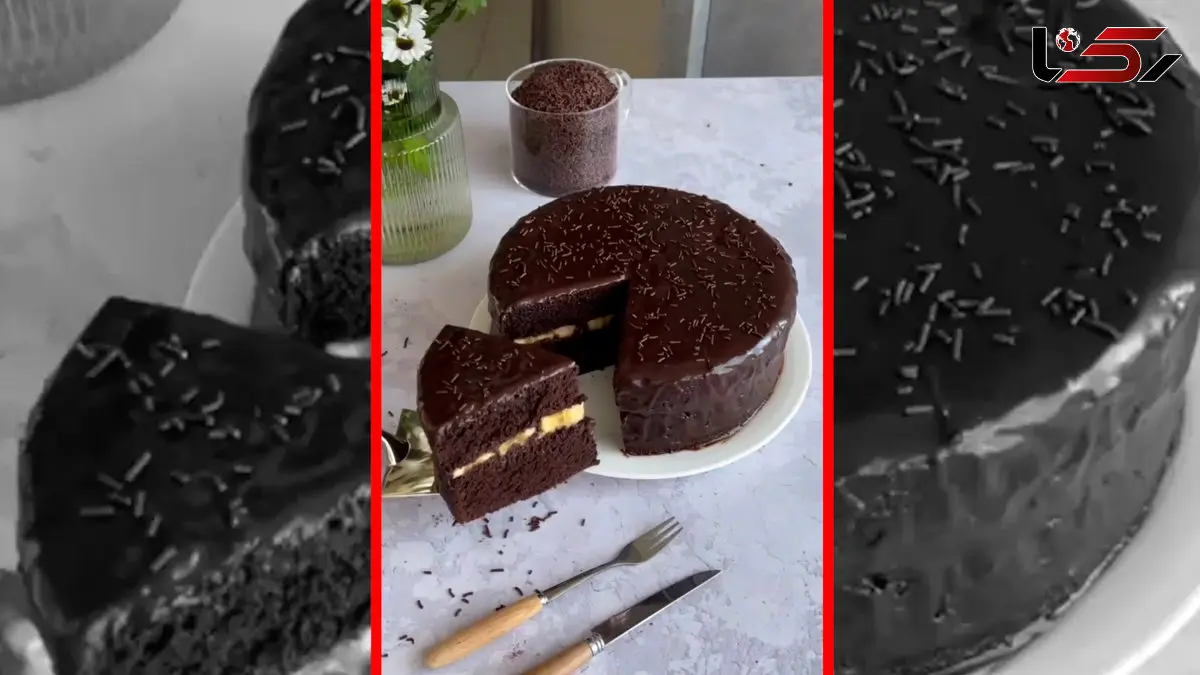 فیلم طرز تهیه کیک خیس شکلاتی