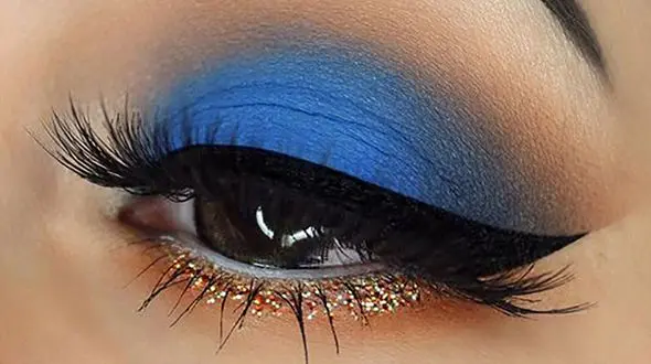 آرایش چشم دخترانه با تم آبی + عکس