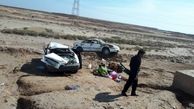 عکسی تکاندهنده از مچاله شدن پراید و سمند در جاده  اهواز / همه زنده ماندند