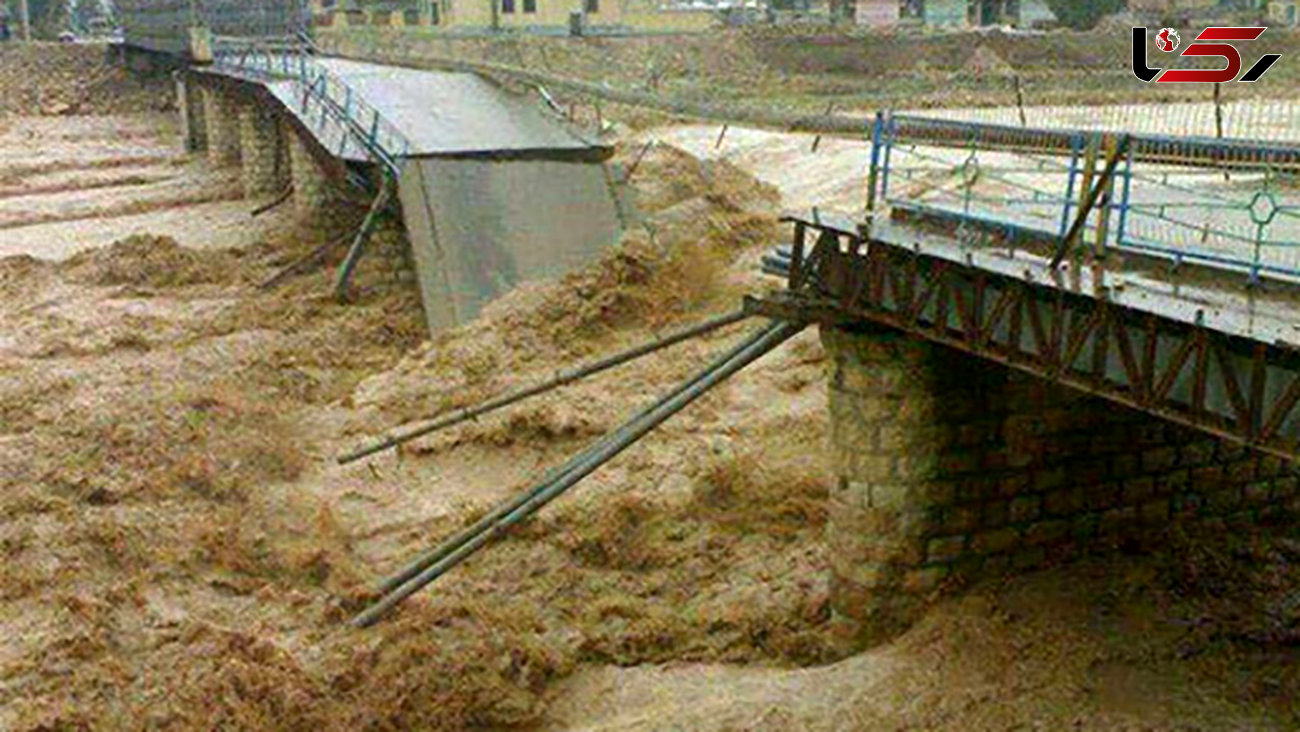 تخریب پل اصلی شهر پلدختر +عکس