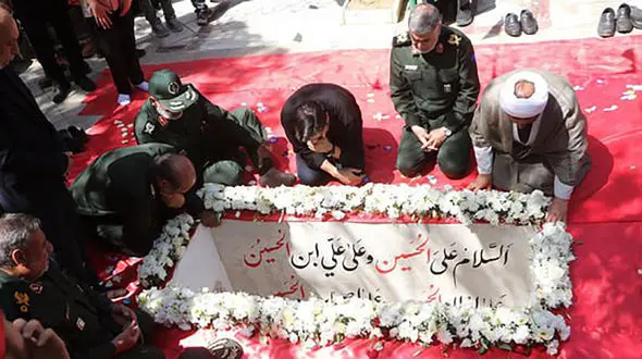 پیکر سردار شهید غیب‌پرور در خانه ابدی‌اش آرام گرفت+ فیلم