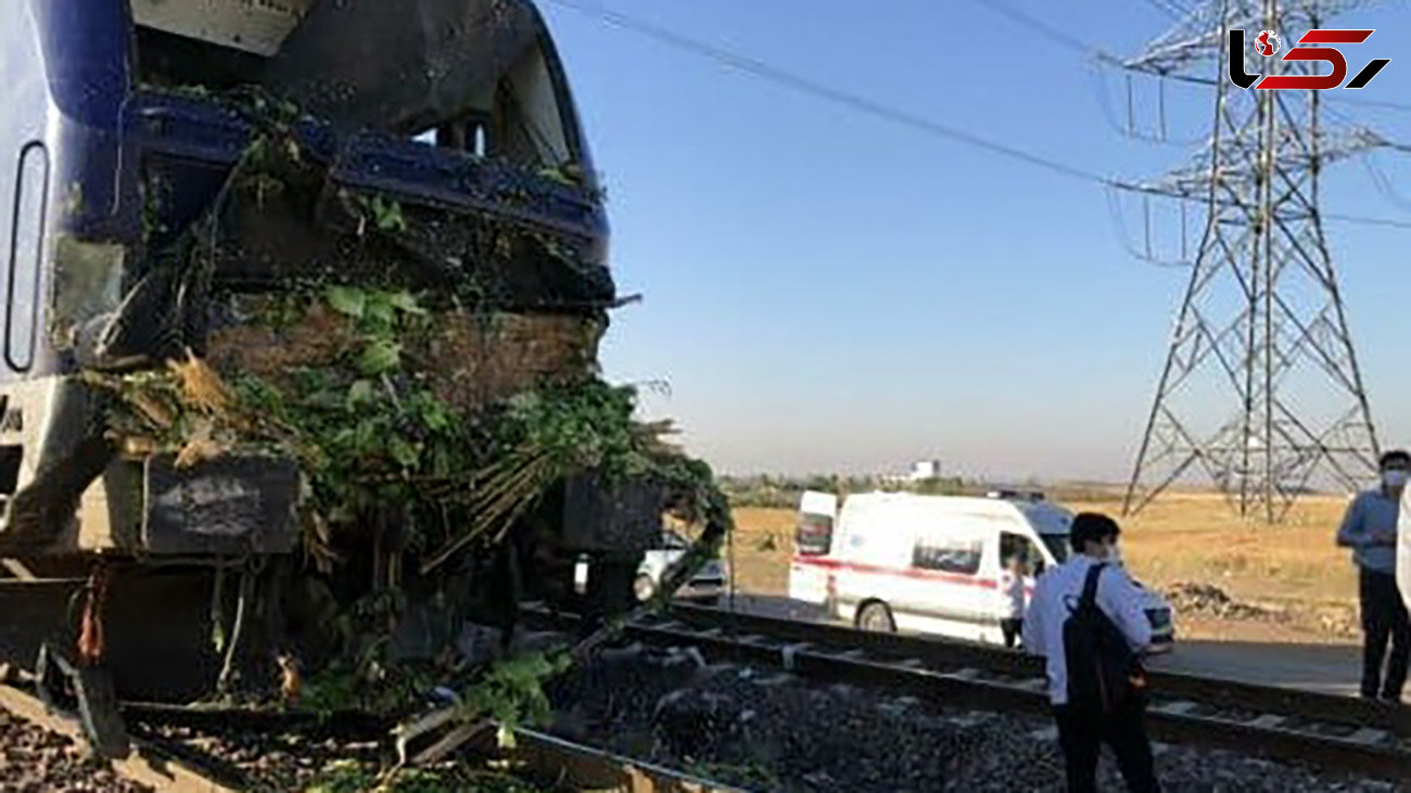 تصادف مرگبار قطار و کامیون در قزوین / مرد 40 ساله جان باخت + عکس ها