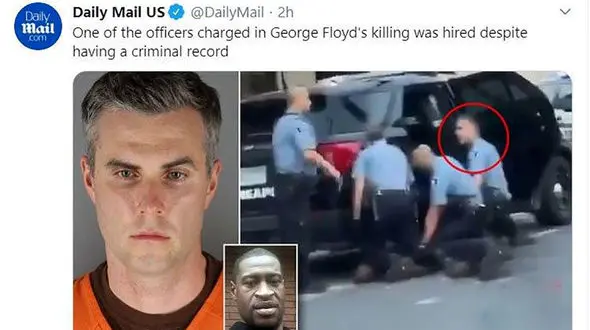 قاتل جرج فلوید پلیس سابقه دار است + عکس