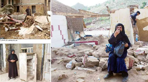 سیل با زنان بی‌رحم‌تر بود ! /  ناگفته های تلخ زن سیل زده که خانه اش را ترک نکرد + عکس