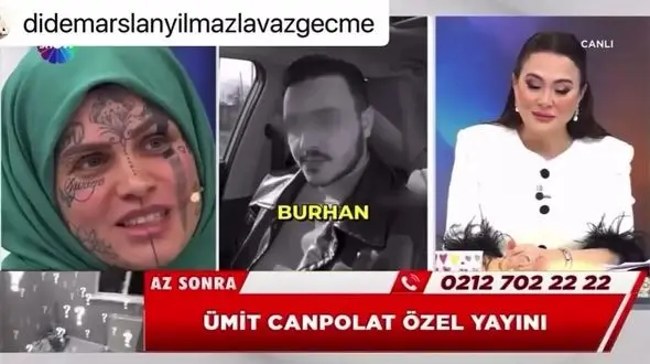 زن محجبه با تتوهای صورت در تلویزیون خبرساز شد / ادعای فریب از سوی یک مرد 14 سال جوانتر