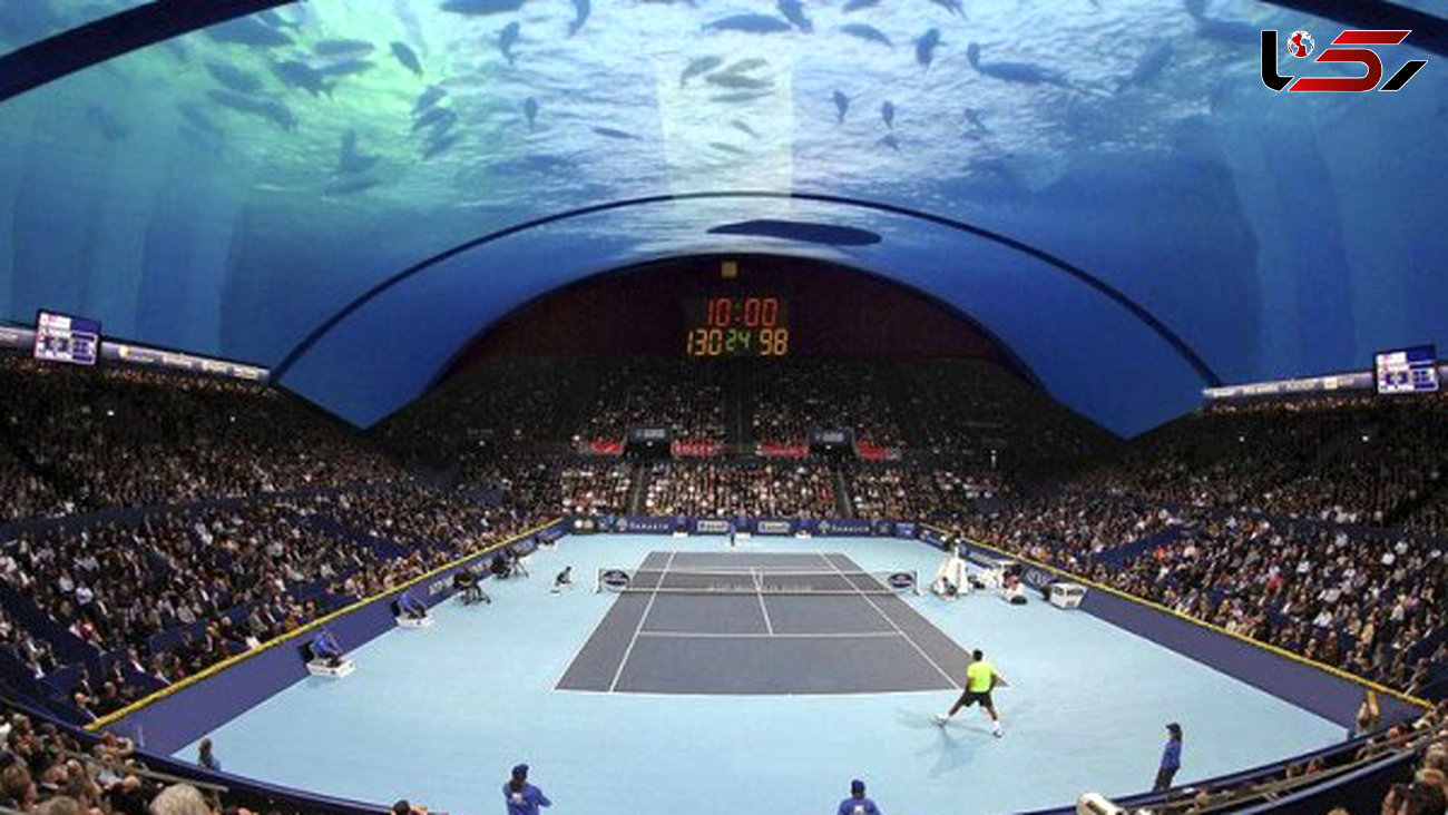 طراحی عجیب ترین ورزشگاه تنیس جهان در زیر آب +عکس