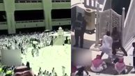 فیلم لحظه حمله یک زائر با چوب به خطیب مسجد الحرام