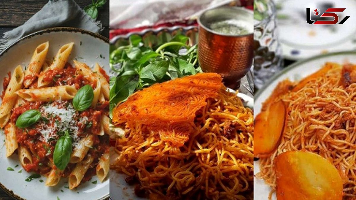 20 مدل تزئین ماکارونی ساده و حرفه‌ ای برای 2 نفر و مهمانی