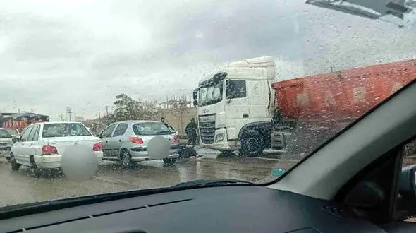 تصادف زنجیره‌ای در آزادراه تهران _ تبریز + تصاویر