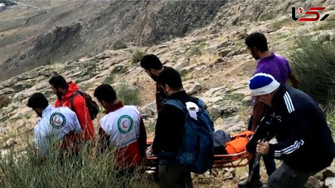 نجات زن سرگردان در ارتفاعات"طاق‌بستان"
