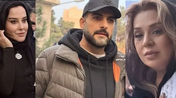 نسرین مقانلو، آشا محرابی، حامد کمیلی، شیوا مکینیان، مازیار لرستانی، رضا ناجی و سایر هنرمندانی که در مراسم ختم هادی مرزبان حضور احساسی و دلگرم کننده داشتند/ روحش شاد ویادش گرامی