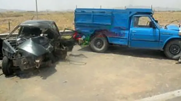 مرگ کودک 2 ساله در تصادف شدید نیسان آبی با پراید + عکس