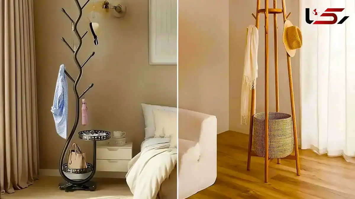 زیباترین چوب لباسی‌ های ایستاده: 15 انتخاب مدرن برای منزل شما
