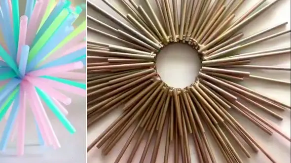 تزئین خانه با نی های رنگی +فیلم