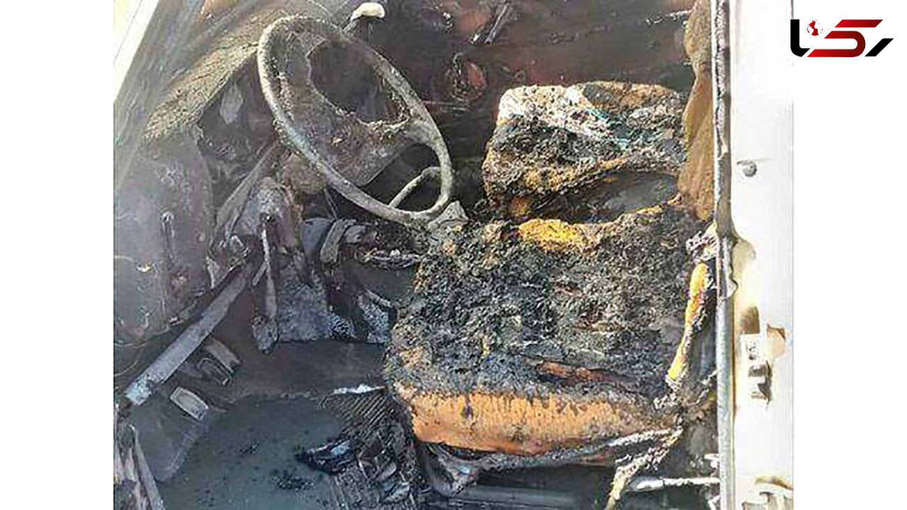 آتش سوزی خودرو پیکان بر اثر سوخت‌گیری غیرمجاز