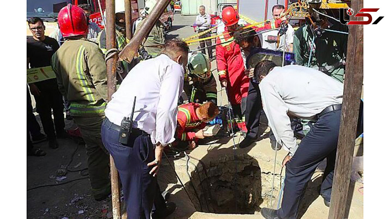 مرگ هولناک دو کارگر در چاه 100 متری در رباط کریم+عکس