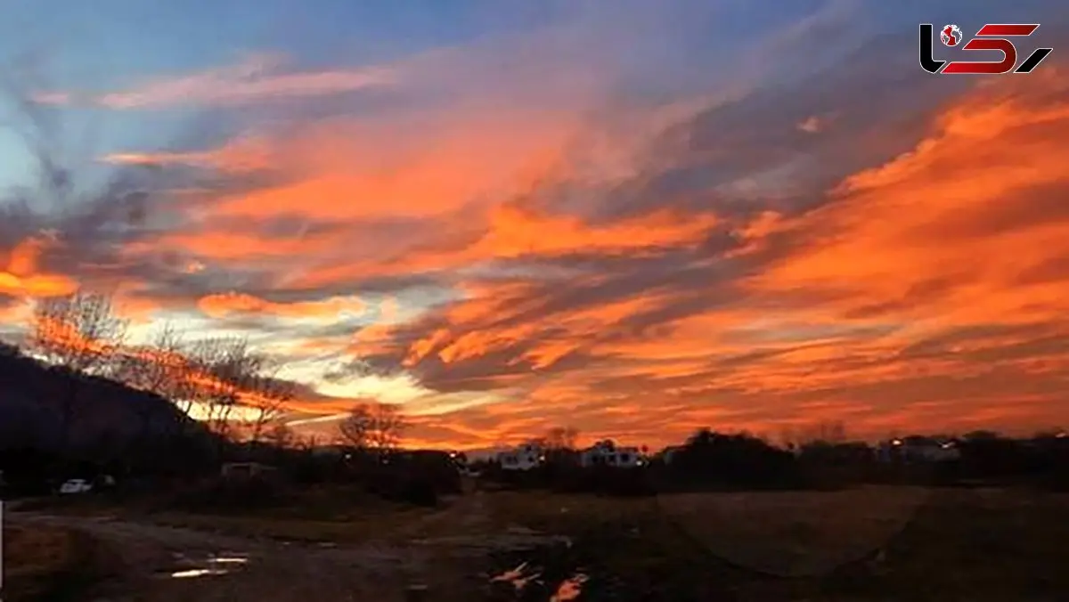 عکس زیبا از غروب مازندران
