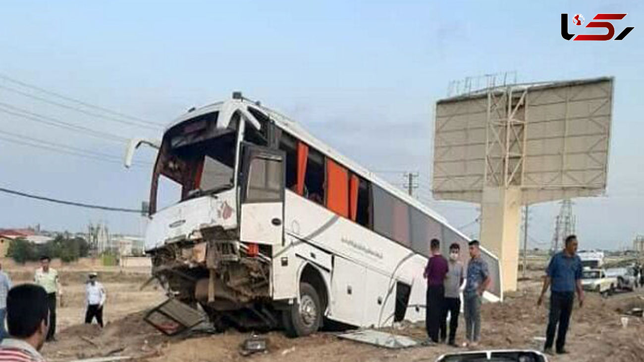 اولین فیلم از تصادف مرگبار اتوبوس زائران ایرانی در عراق / 8 تن کشته شدند